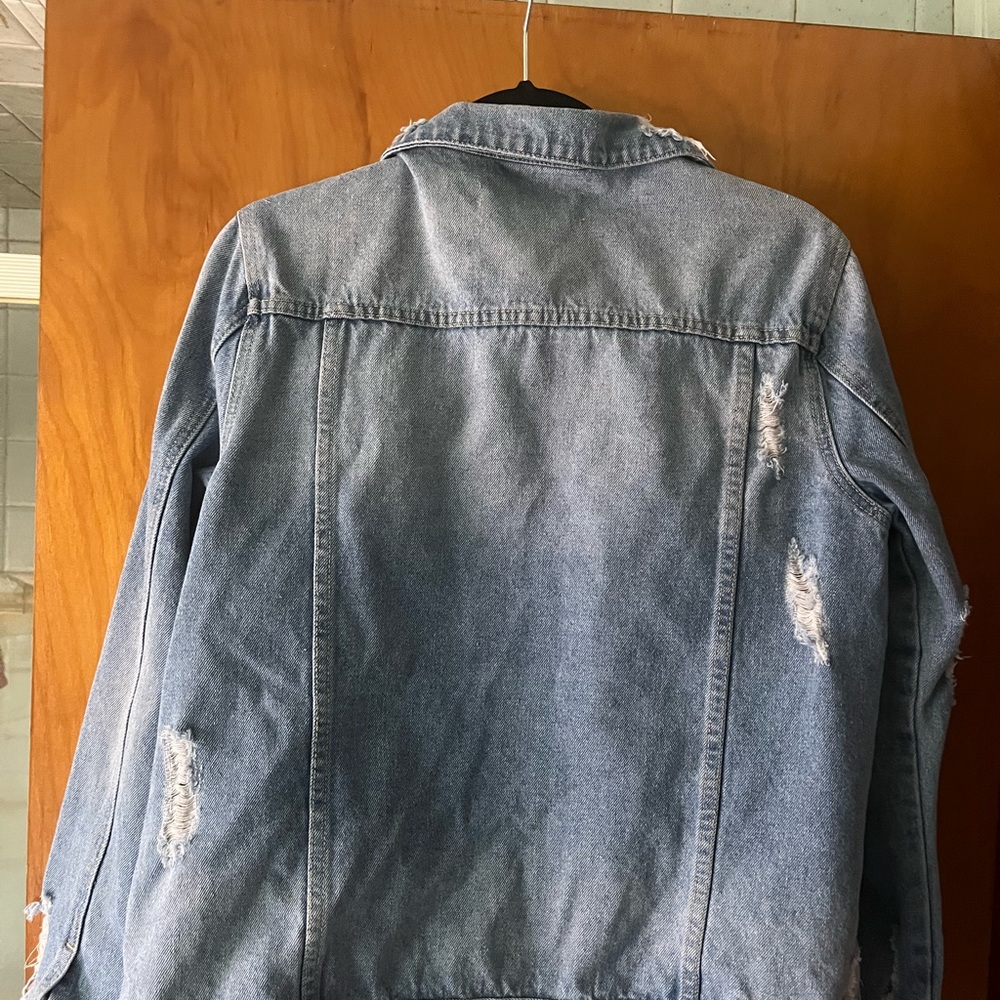 Distressed Blue Jean Jacket - Picture 4 of 4